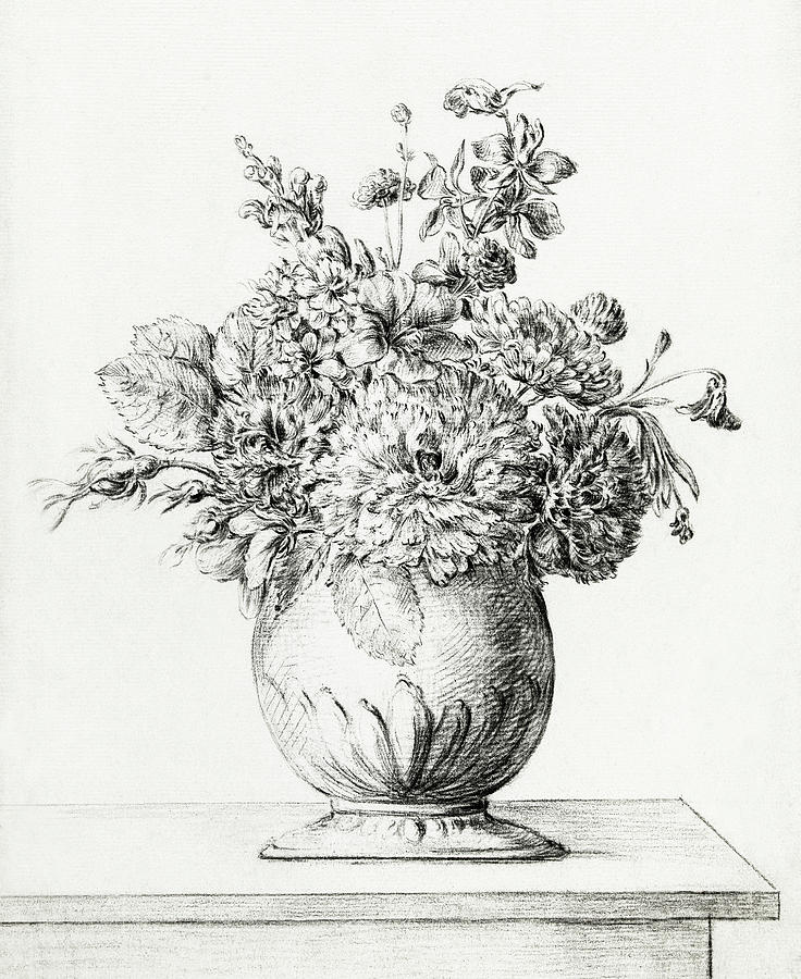 Flowers In A Vase By Jean Bernard Painting