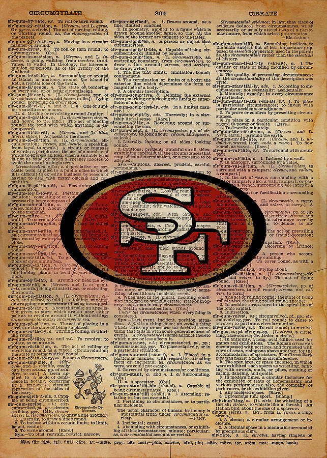 Football San Francisco 49Ers #4 Drawing by Leith Huber - Pixels