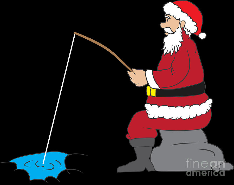 Fishing Santa Animated - The Christmas Light Emporium