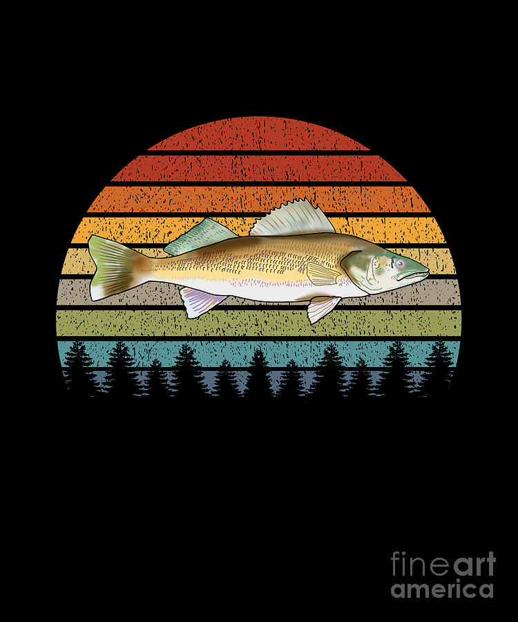 Walleye Profile Decal Bumper Sticker Gifts Men Fishermen Fish Fishing 