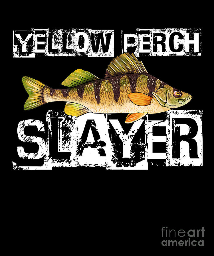 Funny Yellow Perch Fishing Angler Fisherman Gift Digital Art by Lukas ...