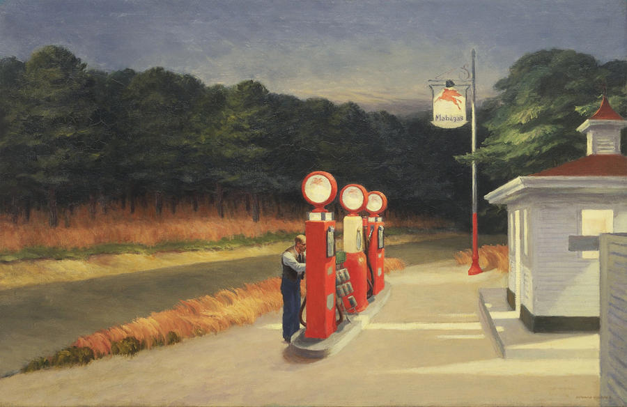 Gas By Edward Hopper Painting