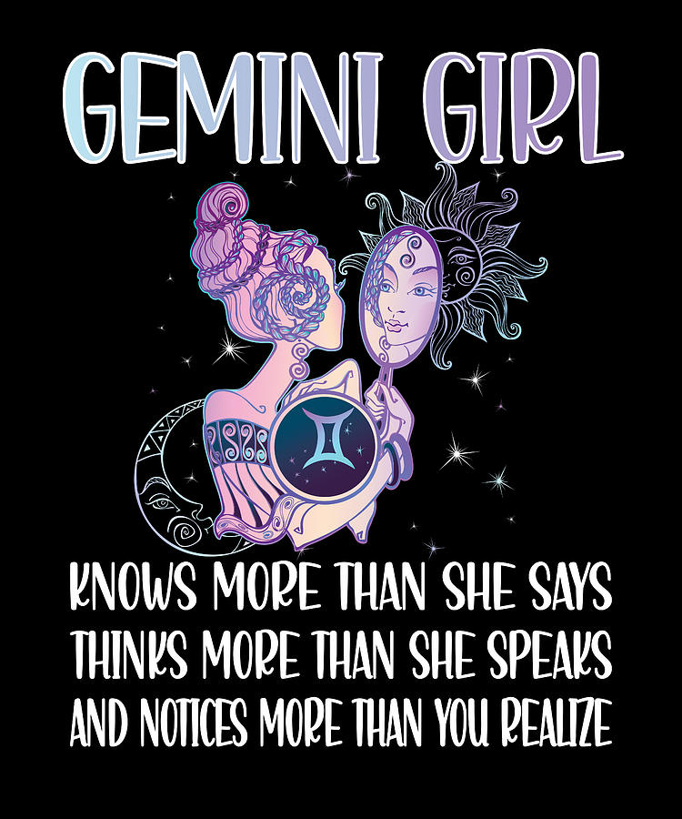 Gemini Zodiac Sign Girl Birthday Gift Digital Art by Madeby JSRG | Fine ...