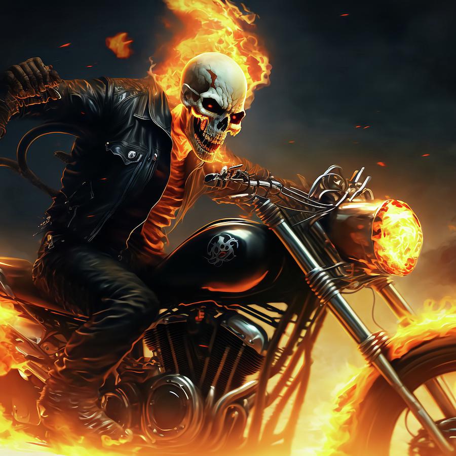 Ghost Rider #4 Digital Art by Creationistlife - Pixels