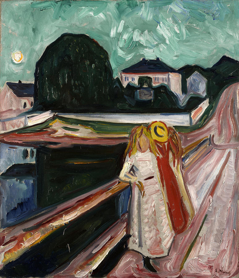Edvard Munch Painting - Girls on the Pier  #4 by Edvard Munch