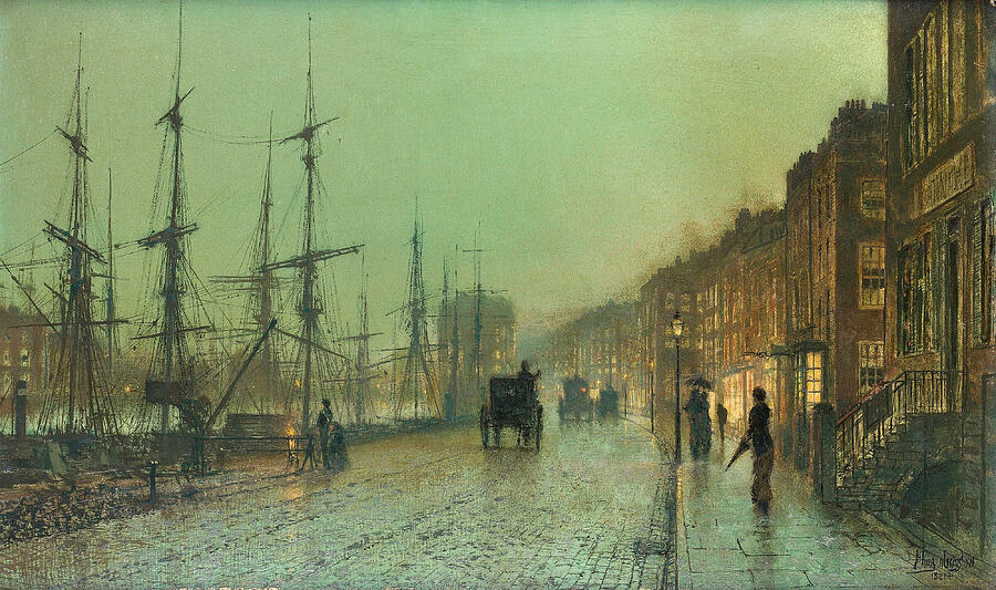 Glasgow Docks #4 Painting by John Atkinson Grimshaw