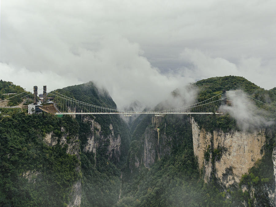 Glass bridge of Zhangjiajie China #4 Photograph by MediaProduction