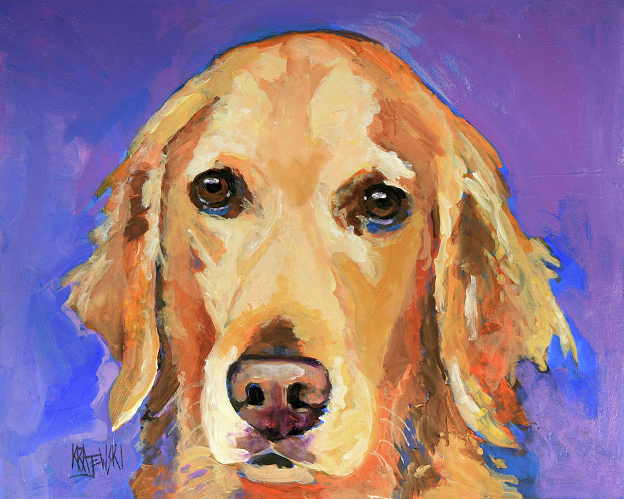 Golden Retriever Art Print Painting by Ron Krajewski - Fine Art America