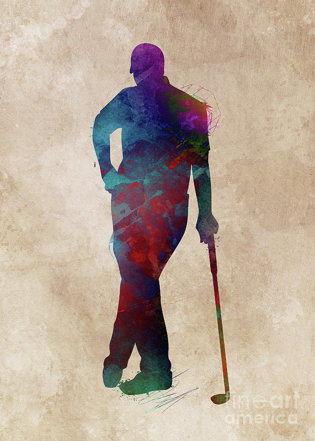 Golf player sport #golf #sport #4 Digital Art by Justyna Jaszke JBJart