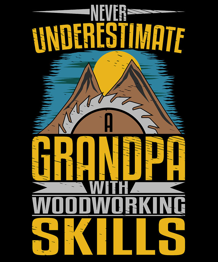 Saw Digital Art - Grandpa Wood Old Woodworking Tools Carpenter #4 by Toms Tee Store