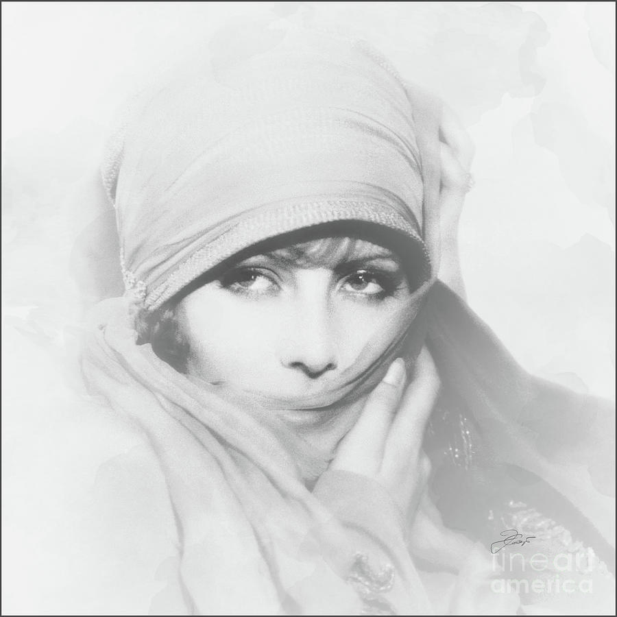 Greta Garbo movie star  Digital Art by Jerzy Czyz