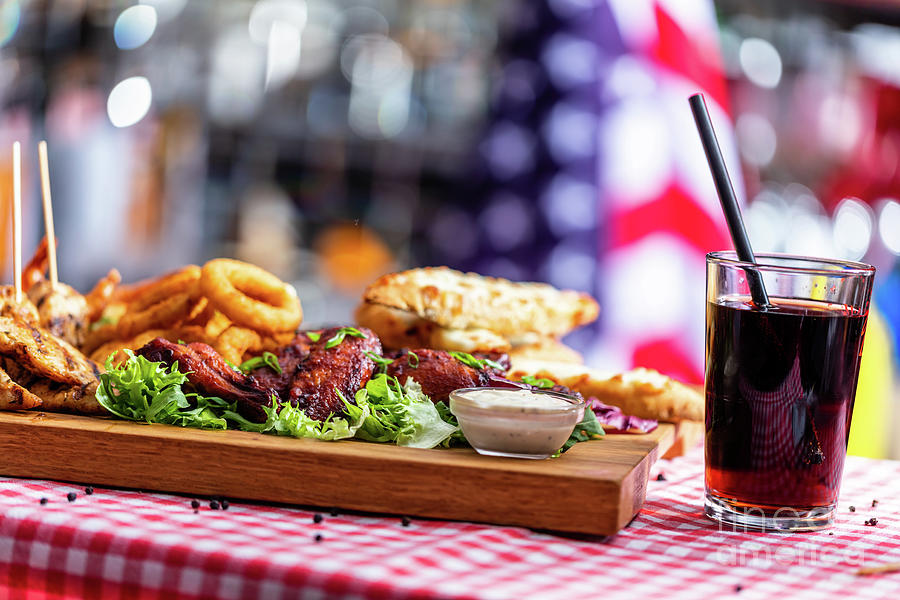 Grilled snack plate served in american restaurant #4 Photograph by Michal Bednarek