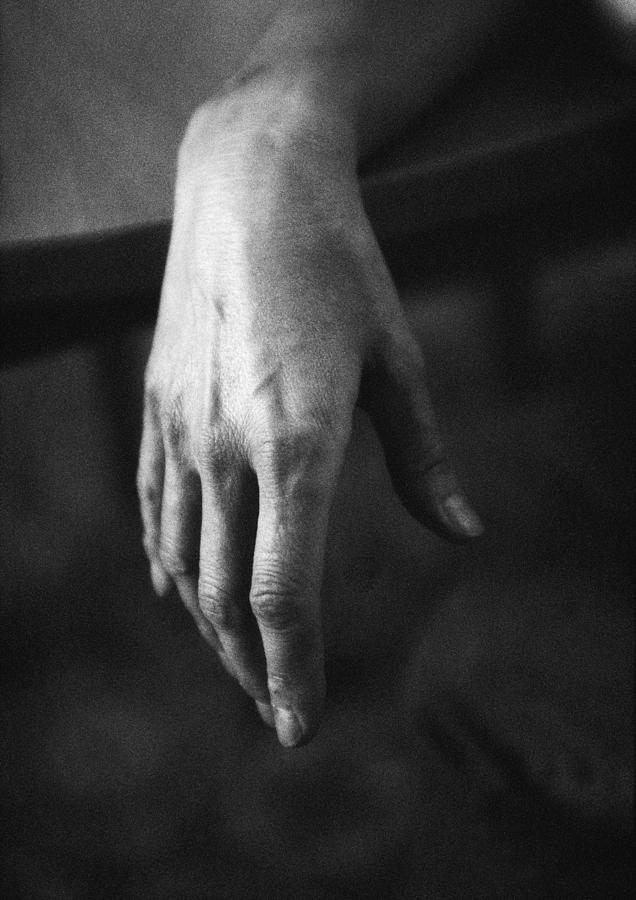 Hand, close-up, b&w #4 Photograph by Laurent Hamels