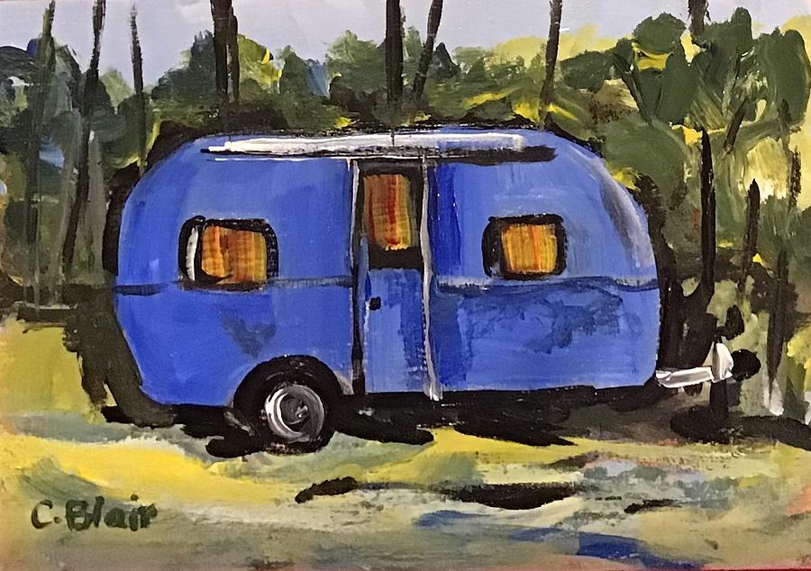 Happy Camper Original Acrylic Canvas Painting