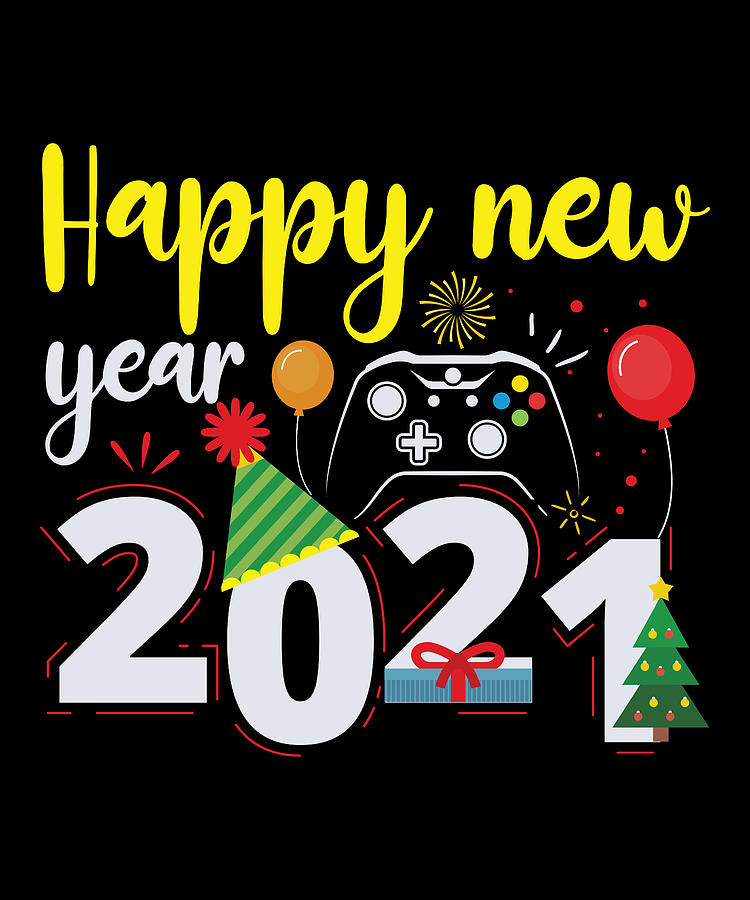 Happy New Year Gaming Gift Design 2021 #2 Digital Art by Matthias Damm -  Fine Art America