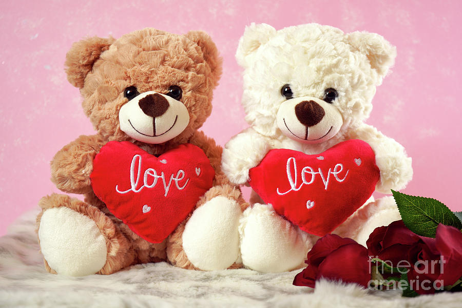 Happy Valentines Day Bears With Love #4 Photograph by Milleflore Images