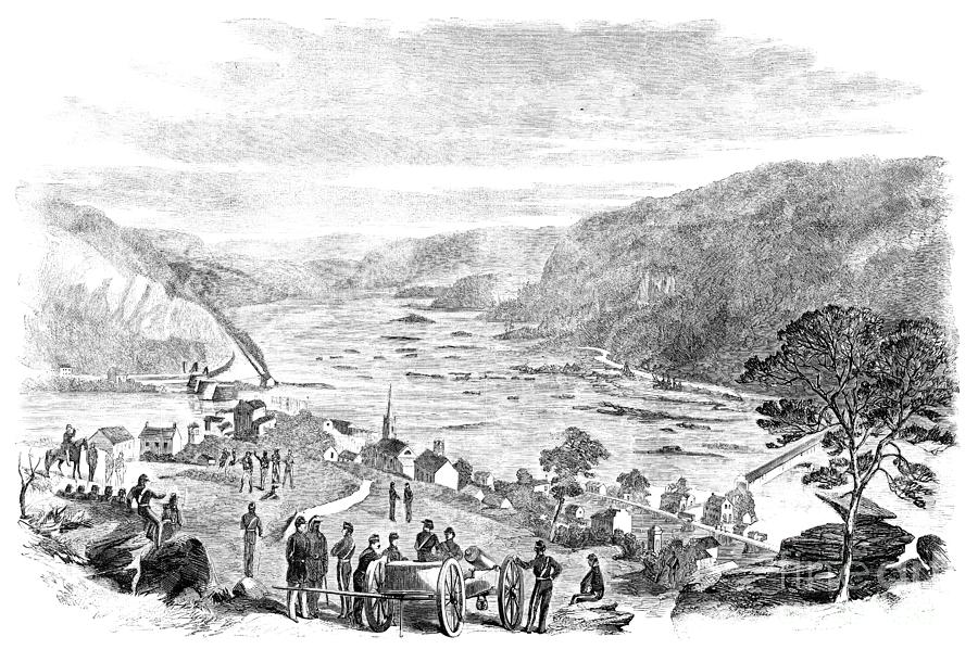 Harpers Ferry, 1861 #3 Drawing by Granger