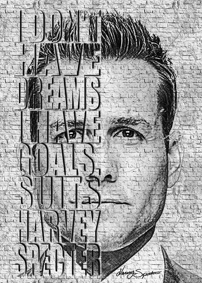 Harvey Specter sketch When you are backed up against a wall break the  goddamn thing down  rsuits
