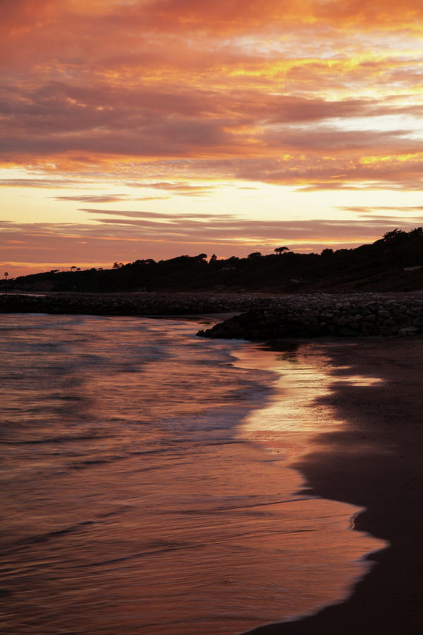 Pebbles Photograph - Highcliffe Beach at sunset #4 by Ian Middleton