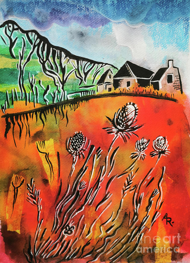 Holland countryside #4 Drawing by Ariadna De Raadt