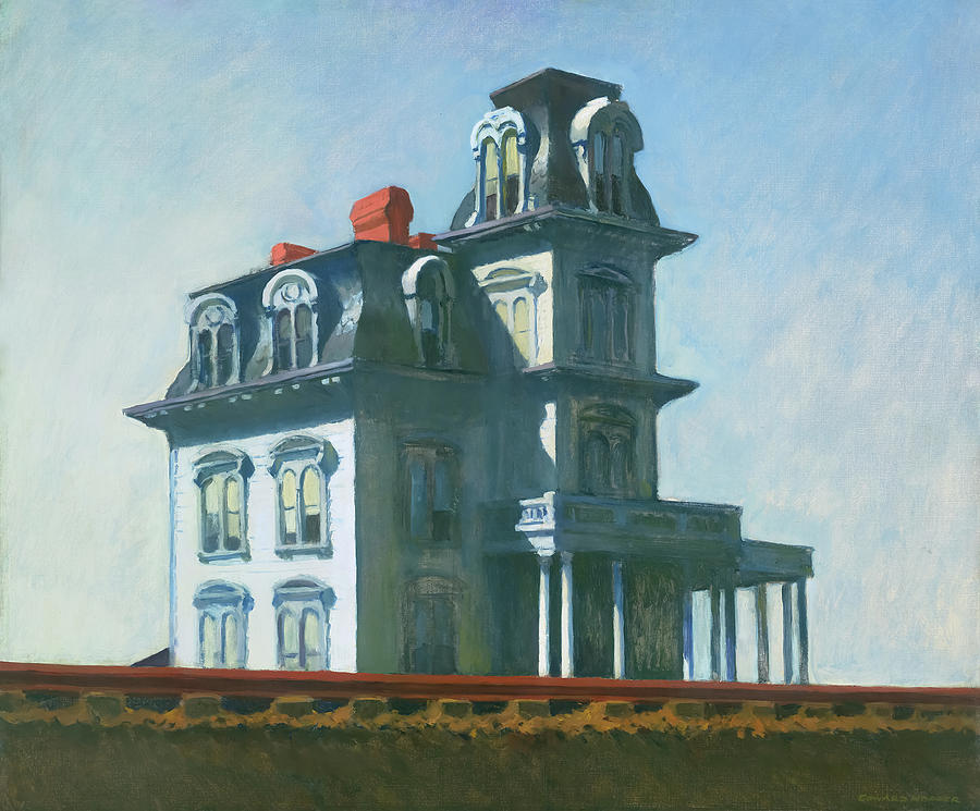 Edward Hopper Painting - House by the Railroad by Edward Hopper by Mango Art