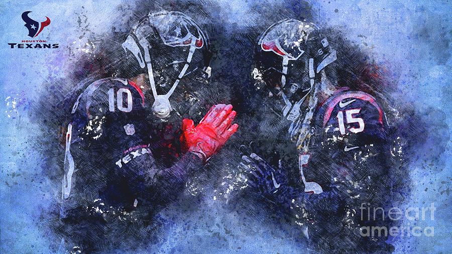 Houston Texas NFL American Football Team, Houston Texas Player,Sports  Posters for Sports Fans by Drawspots Illustrations