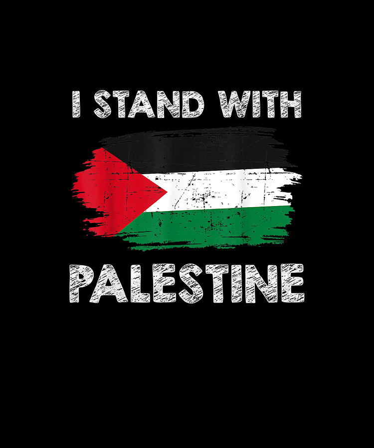 I Stand With Palestine Supporters Free Gaza Jerusalem Mosque Drawing by ...