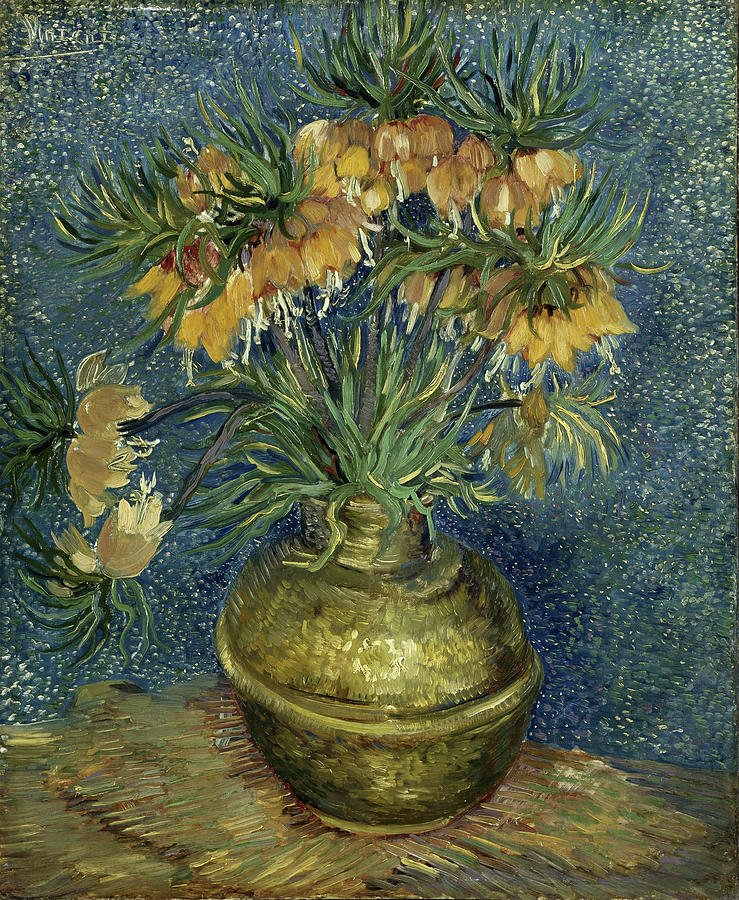 Vincent Van Gogh Painting - Imperial Fritillaries in a Copper Vase #4 by Vincent Van Gogh