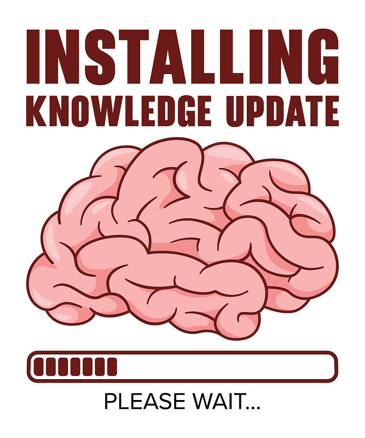 Book Digital Art - Installing Knowledge Update Student Brain Loading #4 by Toms Tee Store
