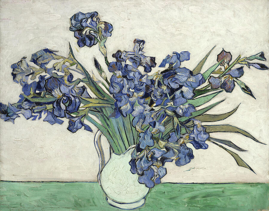 Irises, year 1890 Painting by Vincent van Gogh