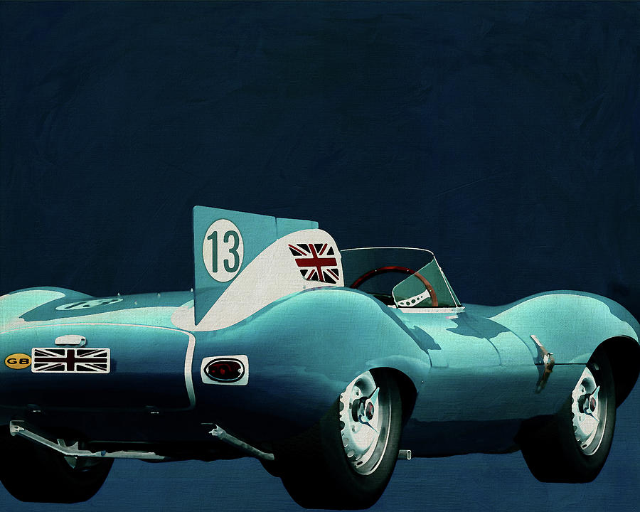 Jaguar Type D 1956 #4 Painting by Jan Keteleer