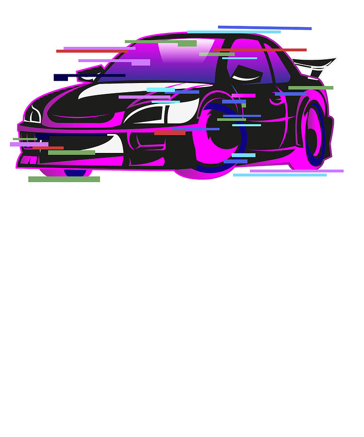 JDM Tuning Car Racing Glitch Effect Digital Art by Toms Tee Store ...