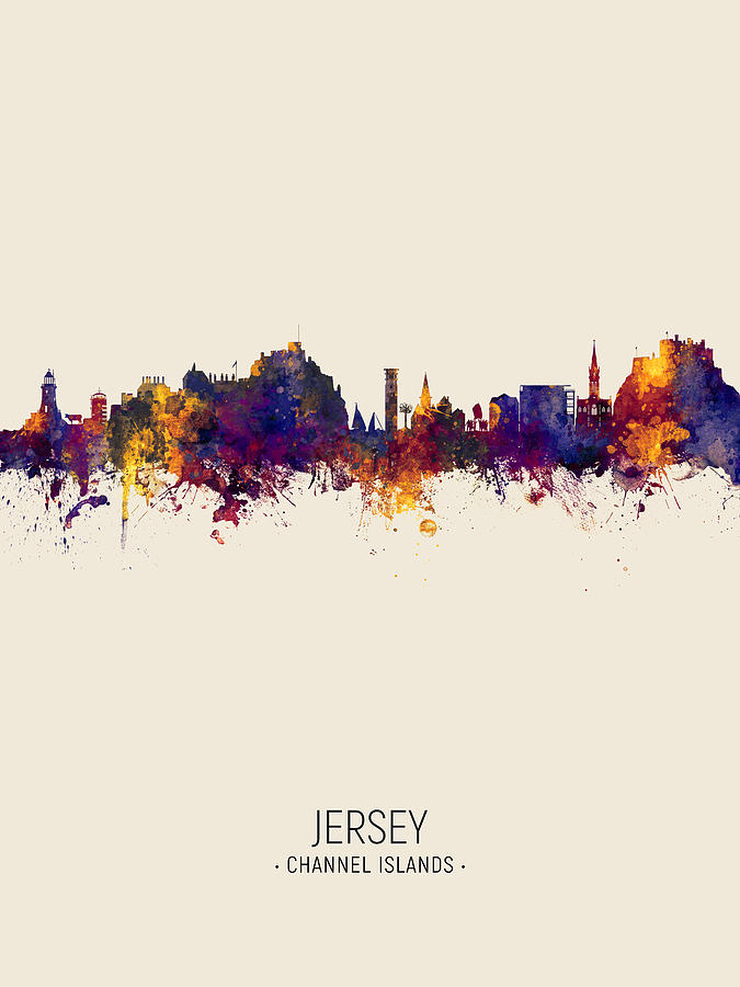 Jersey Channel Islands Skyline #4 Digital Art by Michael Tompsett