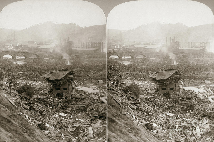 Johnstown Flood, 1889 #3 Photograph by George Barker