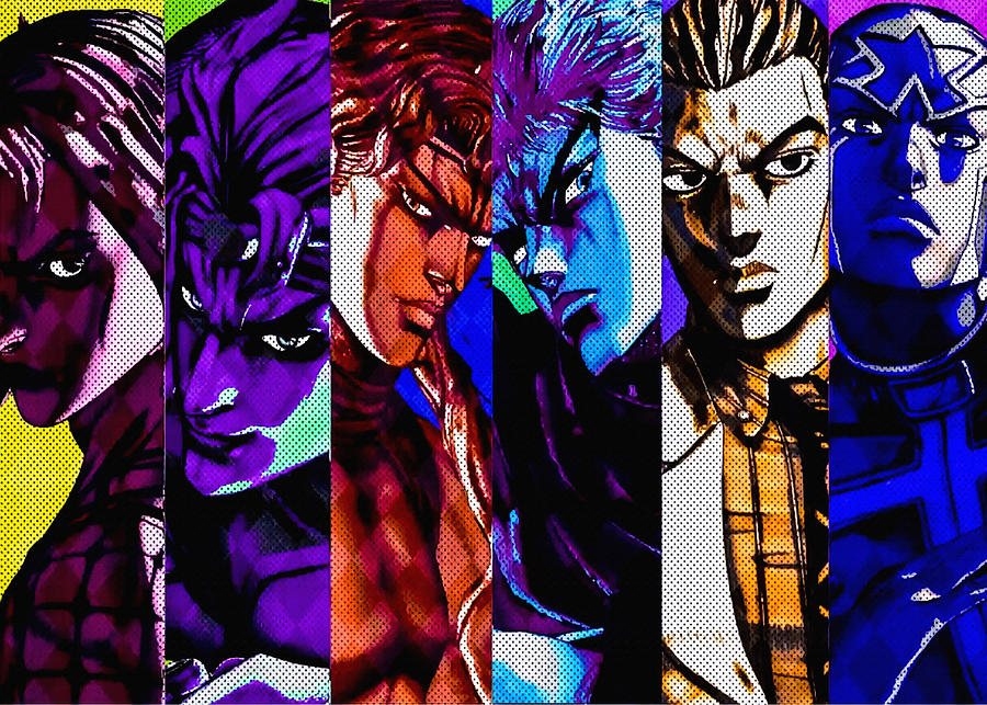 Jojo Bizarre Adventure Digital Art By Adam Leavesley