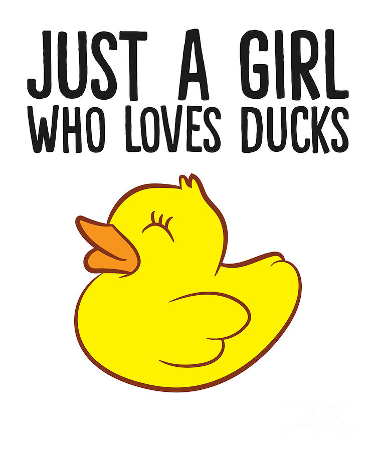 Just A Girl Who Loves Ducks Tapestry - Textile By Eq Designs - Fine Art 