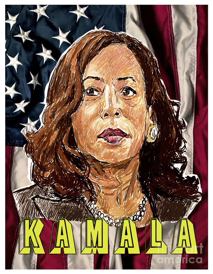 Kamala Harris Digital Art By Ralph C Bruner - Fine Art America