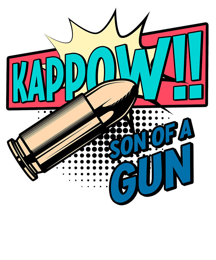 Bullet Digital Art - Kappow Bullets Gun Explosion Big bang Aesthetic Pattern #4 by Toms Tee Store