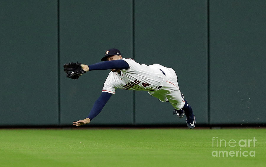 Khris Davis And George Springer Photograph by Bob Levey Khris Davis And George Springer Photograph by Bob Levey