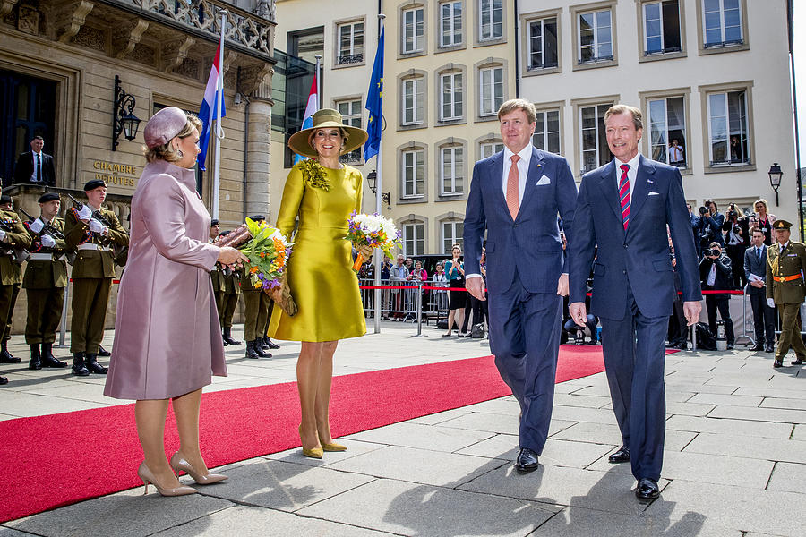 King And Queen Of The Netherlands Visit Luxembourg : Day One #4 Photograph by Patrick van Katwijk