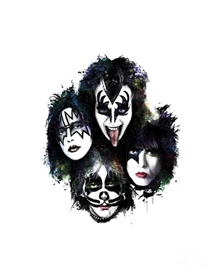 Kiss Band tour music 2023 American hard rock band Digital Art by Rain ...