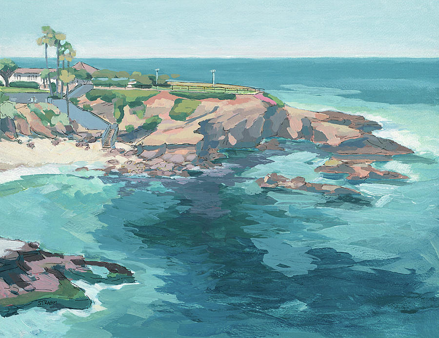 La Jolla Cove - San Diego, California #3 Painting by Paul Strahm