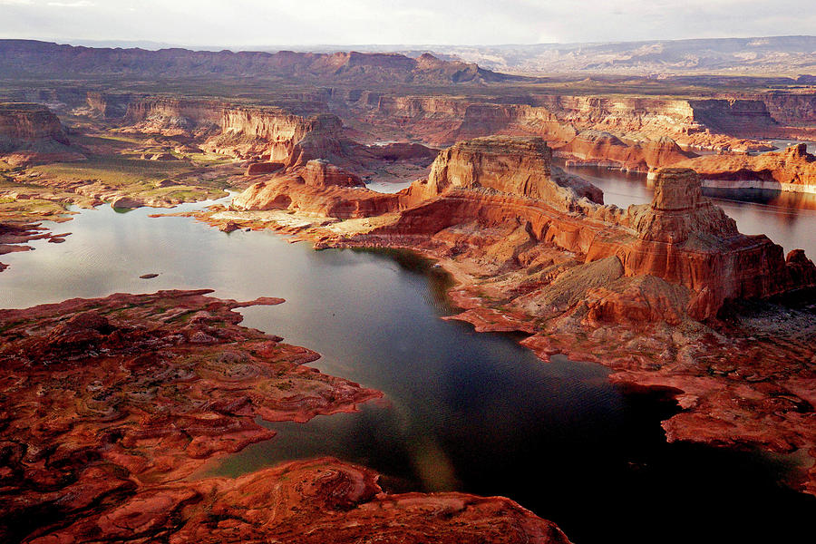 Lake Powell Sunset from the Air #4 Photograph by Rick Wilking