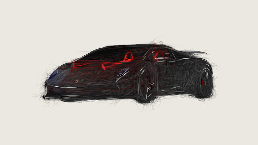 Lamborghini Sesto Elemento Concept Car Drawing Digital Art by CarsToon  Concept - Pixels