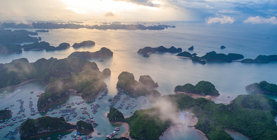 Lan Ha Bay, Cat Ba Island From above #4 Photograph by Ho Ngoc Binh