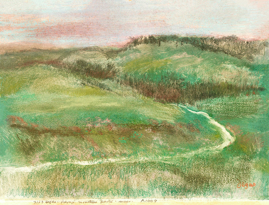 Landscape #8 Drawing by Edgar  Degas