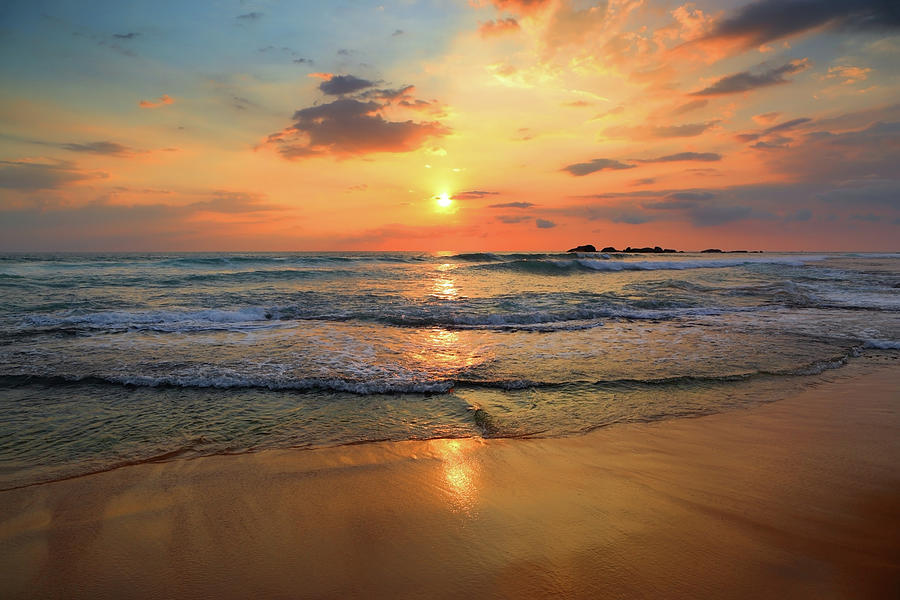 Landscape With Sea Sunset On Beach #4 Photograph by Mikhail Kokhanchikov