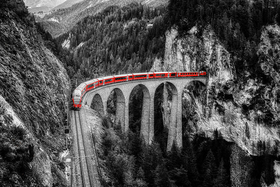 Landwasser Viaduct - Switzerland #4 Photograph by Joana Kruse