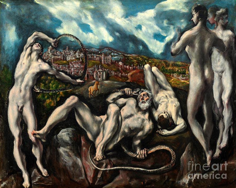 El Greco Painting - Laocoon #4 by El Greco