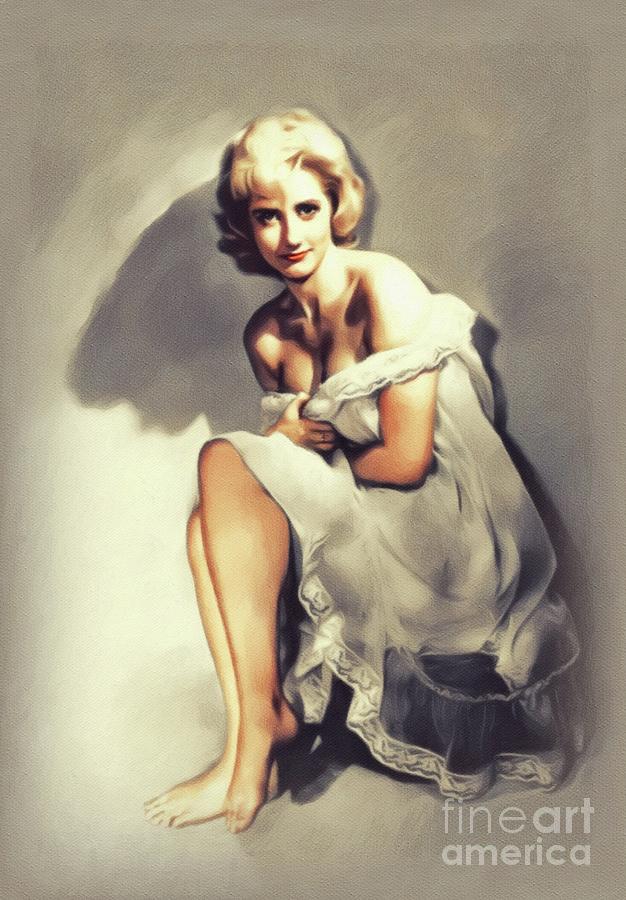 Liz Fraser, Vintage Actress Painting
